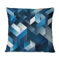 thumbnail image 3 of Designart "Minimalist Geometric Polygons In White And Blue II" Geometric Printed Throw Pillow, 3 of 5