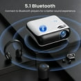 thumbnail image 5 of Native 1080P Bluetooth Mini Projector, Full HD Portable Outdoor Movie Projector with Built-in Speaker, Compatible Smartphone, HDMI, USB, AV, Fire Stick, PS5 for Home, Bedroom, Use, 5 of 5