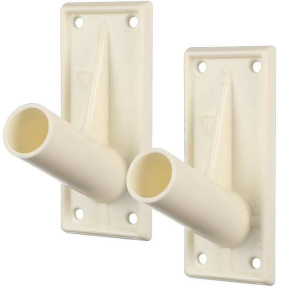 Liukekj 2Pcs Plastic Flag Pole Mounting Bracket Wall Mounted Holder Rack Flag Mounting Bracket