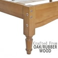 thumbnail image 4 of TOYTEXX Queen Size Solid Wood Platform Bed Frame with Rubber Wood Headboard, 1000 lb Capacity, Easy Assembly, No Box Spring Needed, Rustic Oak, 4 of 7