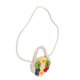 thumbnail image 2 of Bolso de mano tejido de algodón con diseño de flores, asa suave, correa para el hombro, tejido de cuerda, ideal para ir de compras a la playa y viajar., 2 of 14