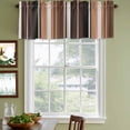 thumbnail image 4 of 2 Pack Valances for Windows, Brown Black Stripes Window Valances for Living Room/Bedroom/Bathroom, Farmhouse Vintage Abstract Lines Light Filtering Kitchen Curtain Valance 54"W x18" L, 4 of 9