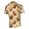 thumbnail image 2 of joogoo Daisy Brown Capybara Pattern Men's Cycling Jerseys Mountain Bike Short Sleeve Tops 2XL, 2 of 7