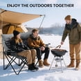 thumbnail image 5 of Slsy Double Camping Chair, Extra Padded Loveseat for 2 Person Heavy Duty Folding Loveseat with Cup Holders for Camping, Fishing, or Hunting, 5 of 8