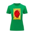 thumbnail image 1 of Playera Blusa El Corazon De La Loteria Mexicana Tradicion Mexicana Color Verde Talla Chica Marca Emil SaEs, 1 of 4