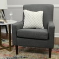 thumbnail image 2 of Mainstays Kinley Lounge Arm Chair, Dark Gray Polyester Fabric, 2 of 6