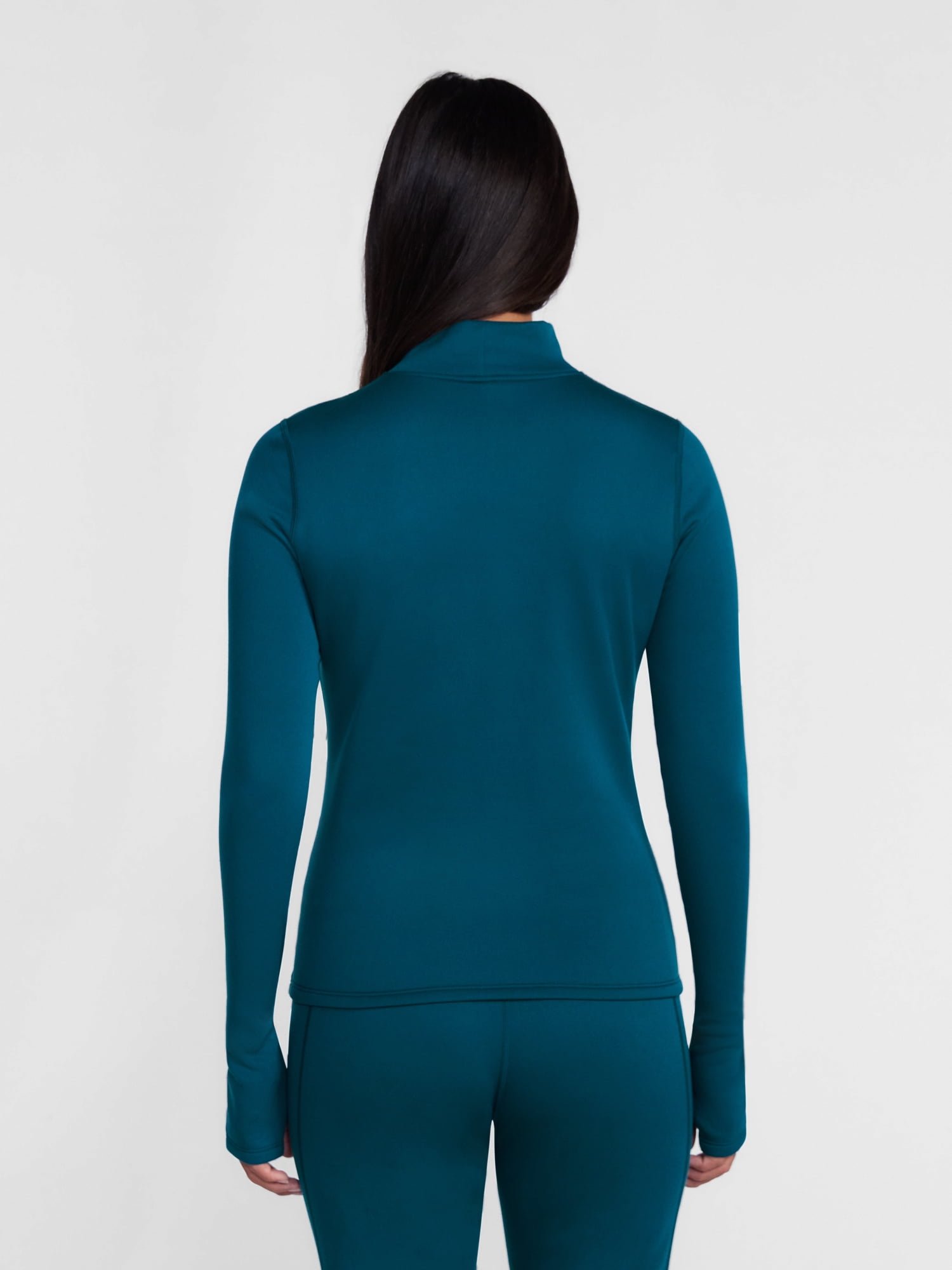 Ozark Trail Women's Warmest Thermal Long Sleeve Fleece Mockneck Top, Sizes XS-XXL