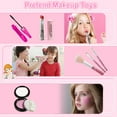 thumbnail image 4 of Syenll Pretend Makeup Set for Girls, Fake Make up Kit with Cosmetic Bag, Kids Vanity Set Makeup Toy for 3-8 Year Old Princess Birthday Gifts, 4 of 8