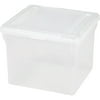 IRIS Letter Size File Storage Cube Box, Clear