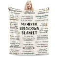 thumbnail image 6 of My Mental Breakdown Blanket, Emotional Anxiety Support Healing Blanket, Mental Health Gifts for Women Men, Therapy/Counseling Office Must Haves/Decoration, Therapist Gifts, Self Care Love 50x40, 6 of 6