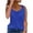 *Blue, variant on ClodeEU Women's V Neck Lace Trim Sleeveless Tank Top ,Casual Lightweight T Shirt Blue,Womens Plus S