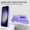 thumbnail image 3 of for Samsung Galaxy S23 FE (Not S23) Case with Slide Camera Cover, [Snug Touch] Hard Back & Soft Edge Matte Phone Case with Kickstand for Samsung Galaxy S23 FE LTT Purple, 3 of 18