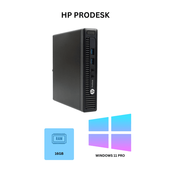 Restored HP EliteDesk 800 G2 Micro Computer Core i5 16GB Ram 240GB SSD wi-Fi Windows 11 Pro (25H2) (Refurbished)