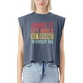 thumbnail image 2 of EcoLoom Admit It Life Would Be Boring Without Me Retro Graphic Cap Sleeve Muscle Crop Shirt Women Sleeveless Baby Tee, 2 of 5