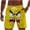 Yellow, variant on Purcolt Mens Swim Trunks Quick Dry Elastic Waist Drawstring Summer Casual Gym Running Beach Board Shorts with Pockets