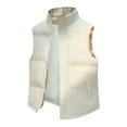 thumbnail image 4 of Puffer Vest Women Zip Up Stand Collar Sleeveless Puffer Vests Oversized Padded Gilet Jacket, 4 of 8