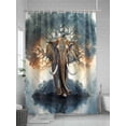 thumbnail image 5 of Elephant Tree Water Surface Shower Curtain, Reflection Pink Clouds Sky Animal Waterproof Shower Curtain Set with 12 Hooks Lightweight Washable Fabric Shower Curtains for Bathroom 60x72 Inches, 5 of 6