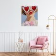 thumbnail image 3 of Stupell Industries Art Deco Romantic Red Heart Glasses Canvas Art, 16 x 20, by The Prints Vibe, 3 of 8