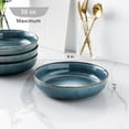 thumbnail image 3 of AmorArc 8.75'' Large Ceramic Pasta Bowls, 38oz Stoneware Pasta Serving Bowls Set of 4 for Kitchen, Wide Bowls for Fruit,Pasta,Salad,Oatmeal,Meal, Microwave Safe, Reactive Glaze-Space Blue, 3 of 8