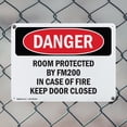 thumbnail image 5 of (2 Pack) Room Protected By Fm200 In Case Of Fire OSHA Danger Sign 14 Inch X 10 Inch Plastic Sign, Weather Resistant, UV Protected for Workplace, Business, and Construction Site, Made in, 5 of 8