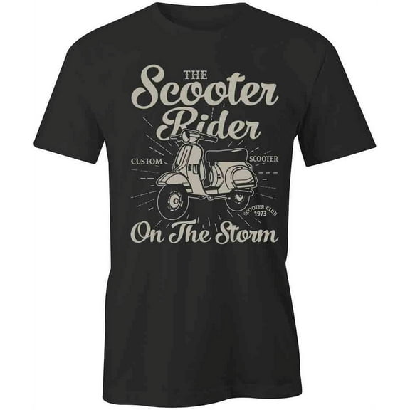 Scooter Rider T-Shirt | Cool Motorcycle Black Tee Gift