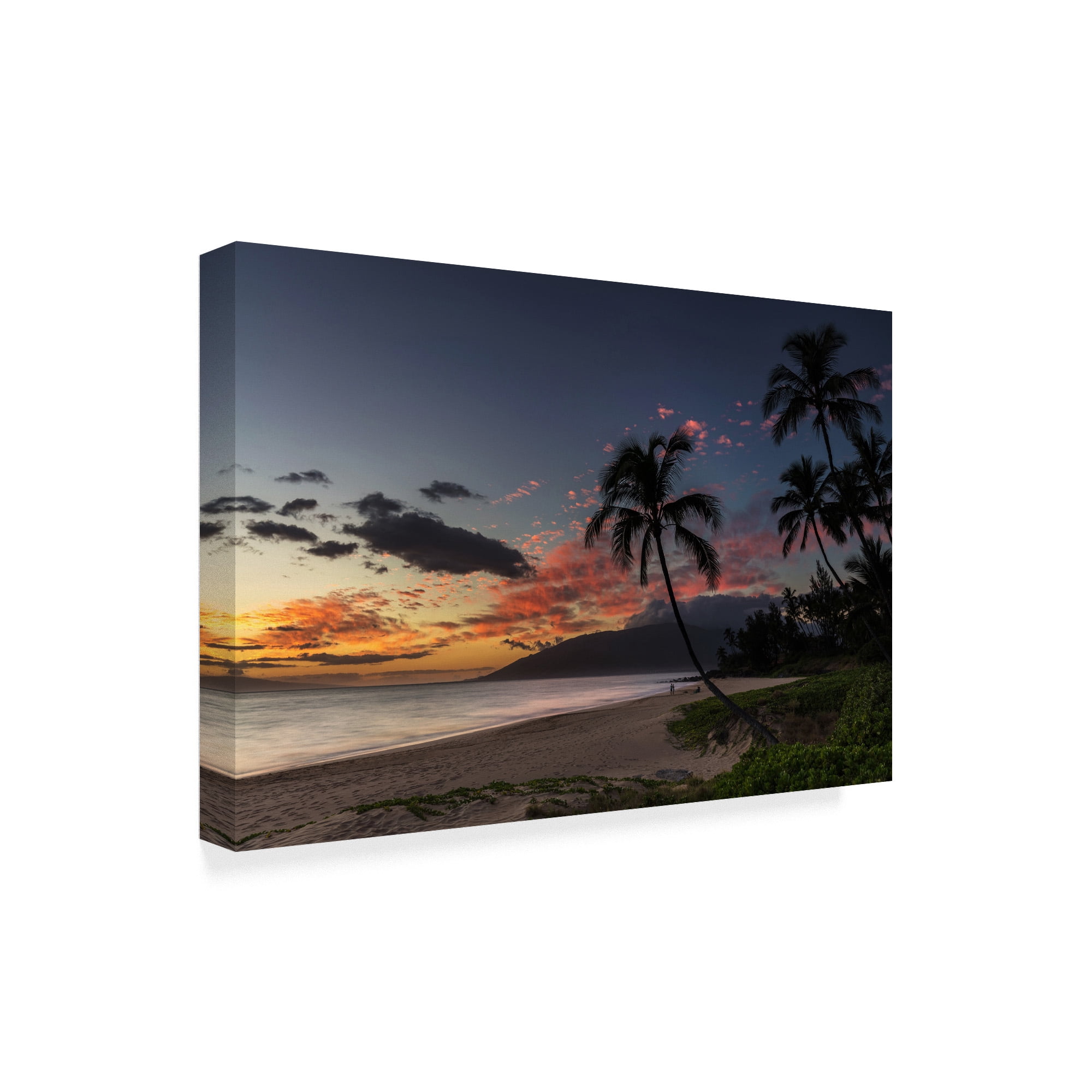 Trademark Fine Art 'Charley Young Beach Sunset' Canvas Art by Pierre Leclerc