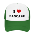 thumbnail image 2 of I Heart Pancake Love Food Funny Trucker Hat Mesh Cap Unisex Green, 2 of 5