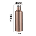 thumbnail image 2 of Botella de vino de acero inoxidable con triple aislamiento y doble pared, termo al vacío, accesorio de regalo, 2 of 5