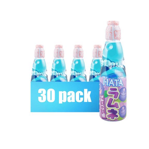 (30 pack) Hata Ramune Blueberry Flavor 200ml (Japan) 30/6.76Fz