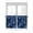 Dark Blue, variant on Half Window Curtain 36 Inches Long, Navy Blue Marble Window Treatment Curtain Drapes, Abstract Modern Golden Geometric Small Tier Curtains for Bathroom Over Sink, 27.5"x36", 2 Panels