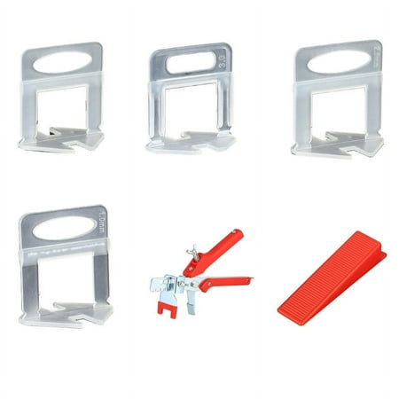 

100 Pieces Tile Leveling System Practical Tile Leveling Clips Reusable Plier Wedges for stone Ceramic Tile Installation