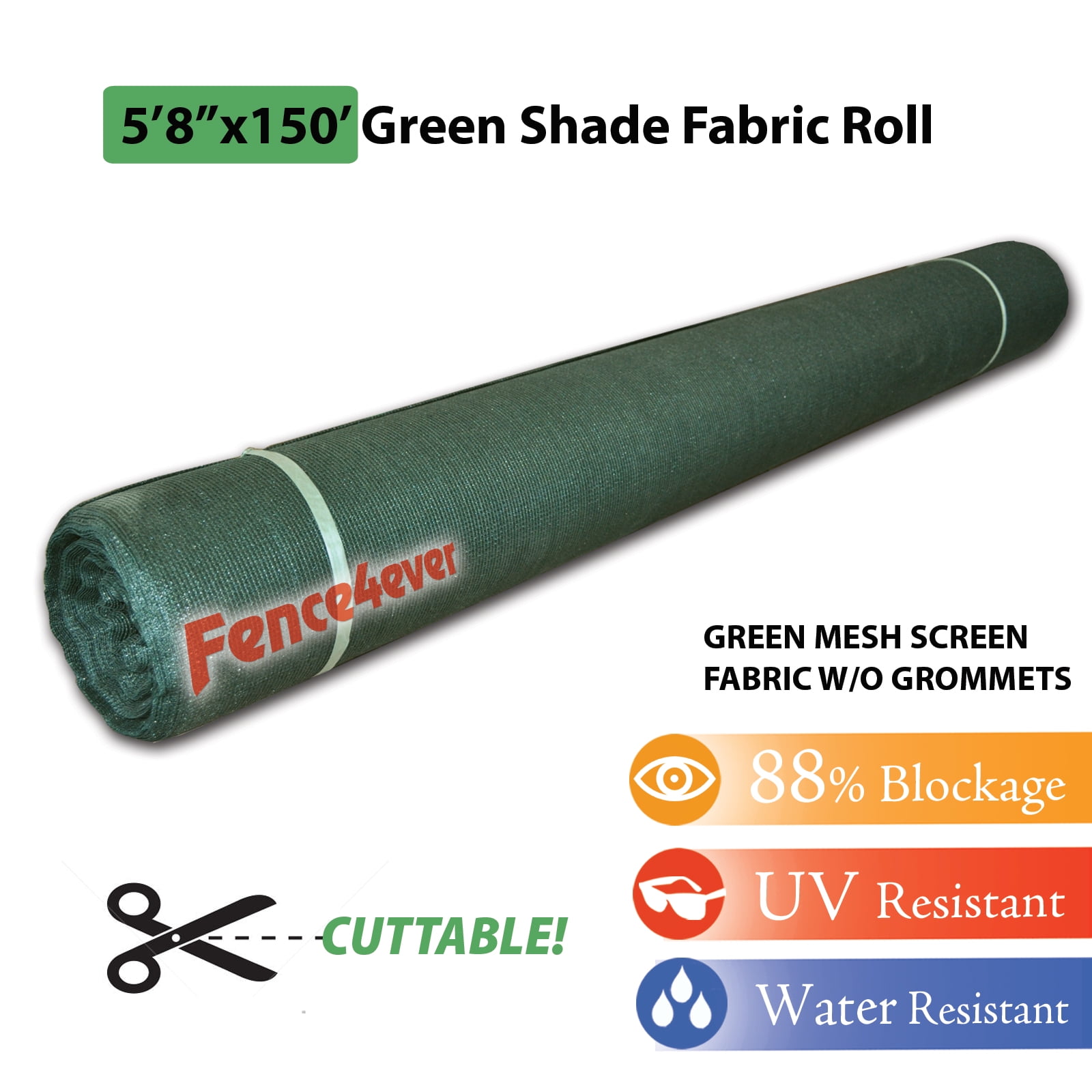 6'x150' Green Shade Cloth Fabric Fence Windscreen Privacy Screen Cover UV Block 