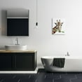 thumbnail image 2 of Stupell Industries Giraffe Green Toothbrush Bathroom Animals & Insects Painting Gallery Wrapped Canvas Print Wall Art, 2 of 5