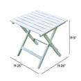 thumbnail image 2 of Merry Products Authentic Acacia Hardwood Folding Slatted Side Table, White, 2 of 4