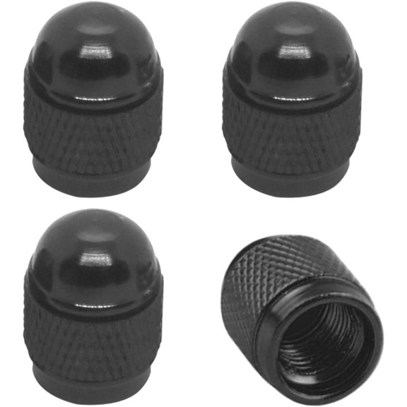 Chasenew 4PCS Bullet Style Tire Valve Stem Caps, Corrosion Resistant Aluminum Alloy Dustproof Car Wheel Tire Valve Caps, Universal Valve Stem Covers for Cars, SUVs, Trucks, Motorcycles, Bikes (Black)