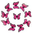 thumbnail image 2 of Simulated Butterfly Wall Sticker, 10 Pieces Per Pack 10Pcs 3D Wall Stickers Art Decorations Decorations 3D Wall 10 Pcs Orange Butterflies Realistic Wall Craft Home Wall Table Decor Hot Pink - C, 2 of 8