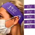 thumbnail image 1 of ddioayh Clearance Elastic Letter Headband with Button Yoga Workout Running Turban Accessories 5PCS, 1 of 5