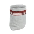 thumbnail image 3 of Allstate 8" White and Red Sack with Stripes Christmas Potted Plant Holder, 3 of 3