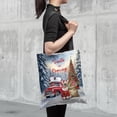 thumbnail image 4 of Santa is Coming Sphynx Merry Christmas Xmas Noel Truck Tree All Over Print 3D Canvas Tote Bag Cat Lover Kitten Owner Gifts Idea Reusable Handbag - 02023, 4 of 5