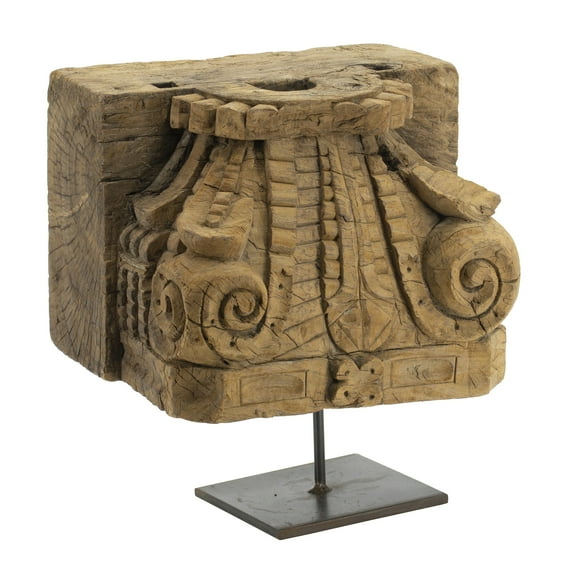 12 x 9.5 x 15.5" Decorative Pillar Base on Metal Stand