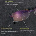 thumbnail image 3 of 2024 Bifocal Progressive Reading Glasses Diamond-cut Men Blue Light Blocking Multifocal Eyewear Ultralight Rimless Eyeglasses single focus-black +250, 3 of 6