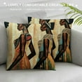 thumbnail image 3 of PHYHOO African Pillow Covers Vintage Colorful African Women Art Painting Linen Throw Pillow Case Cushion Covers Home Decorative Throw Pillowcases White, 3 of 5