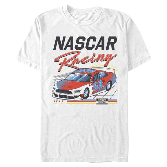 Men's Mad Engine White NASCAR Grid Racer Graphic T-Shirt