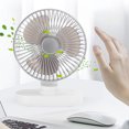 thumbnail image 1 of USB Mini Fan, 4 Speed Desktop Fan, USB Desktop Fan, Support For Shaking Head 4 Speed Settings For Home Or Office Silver, 1 of 8