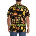 thumbnail image 5 of Disketp Men's Hawaiian Hello Fall Print Shirts Button Down Holiday Beach Shirts-Large, 5 of 7