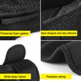 thumbnail image 3 of Guantes de entrenamiento deportivo con muñequeras y acolchado de silicona para levantamiento de pesas, dominadas y entrenamiento cruzado (negro), 3 of 6