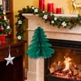 thumbnail image 6 of 1Pc Christmas 3D Honeycomb Paper Ornaments, Hanging Tree Paper Decorations, Foldable Paper Snowflake Hanging Decor, Winter Holiday Ceiling Hangings, Xmas Paper Craft Party Supplies, 6 of 7
