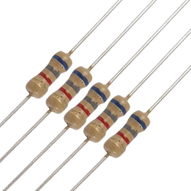 Unique Bargains 50 X Resistors 6 8k Ohm Ohms 1 4w 250v 5 6k8 Carbon Film Walmart Com Walmart Com
