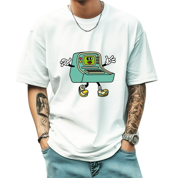 Graphic Tees for Men Summer New Print Casual Tee Fashion Trend Sports Shirt Select