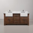 thumbnail image 2 of Water Creation Paisley 72" Wood Double Bathroom Vanity in Brown/White, 2 of 12